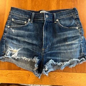 AGOLDE Jaden High Rise Cut Off Shorts
